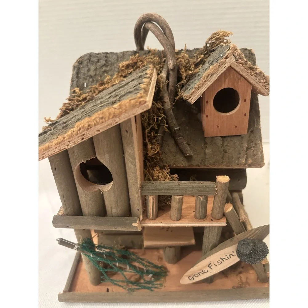 Gone Fishin Birdhouse 8x8x7